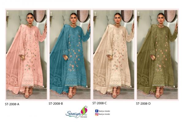 Saniya St 2008 Embroidered organza Designer Pakistani Suit Collection